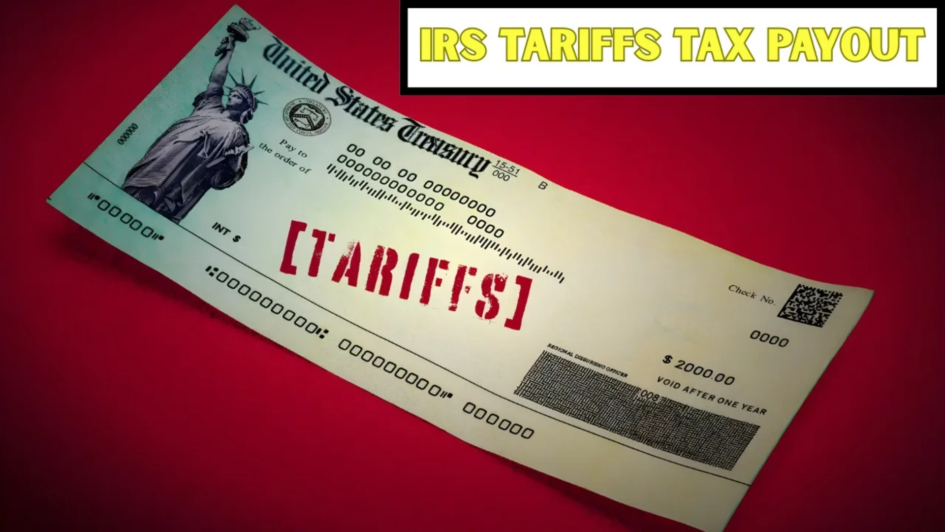 IRS Tariffs Tax Payout 2025: New Stimulus Check Eligibility & Timeline